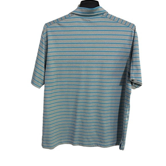 Slazenger Golf Men's Blue and Gray Striped Golf Polo - XXL - Picture 3 of 5